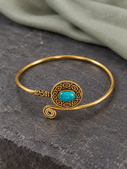 Turquoise Spiral Cuff