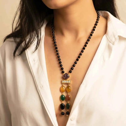 Aura Multi Stone Pendant Necklace