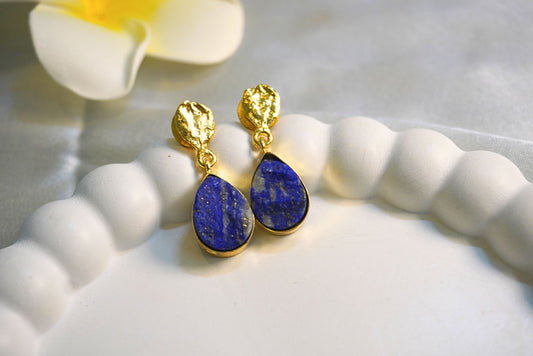 Azure Lapis Lazuli Drop Earrings
