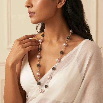 Pink Shell Pearl Necklace