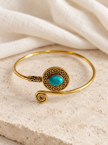 Turquoise Spiral Cuff