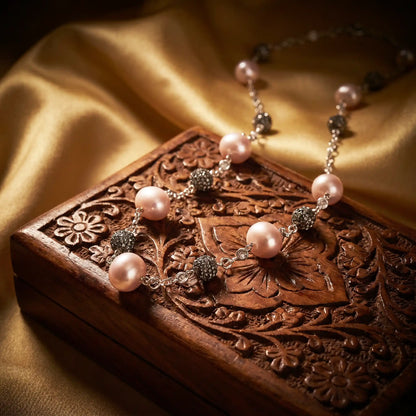 Pink Shell Pearl Necklace