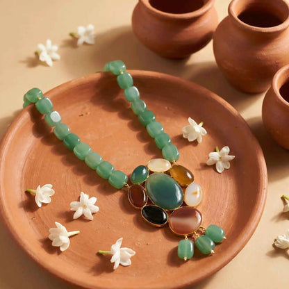 Zareen Green Statement Necklace
