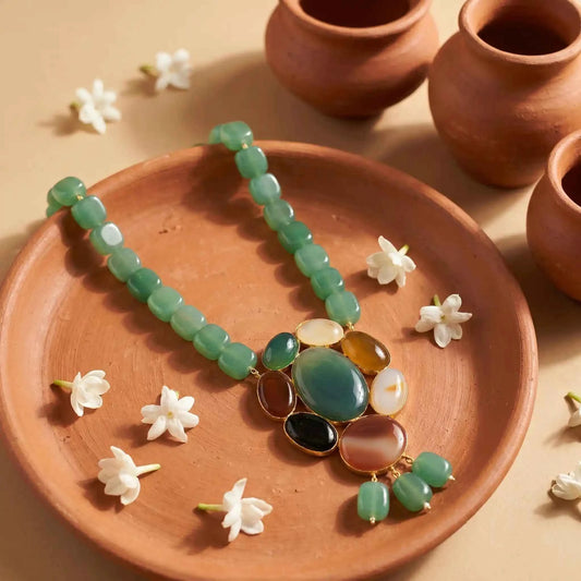 Zareen Green Statement Necklace