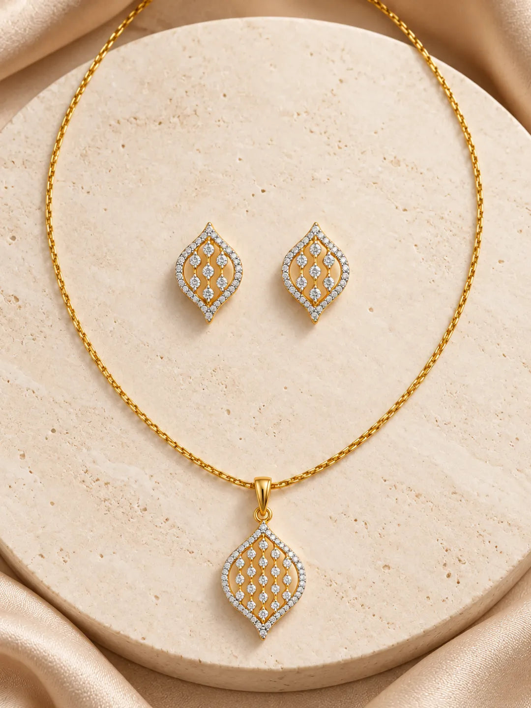 Meera AD Necklace Set