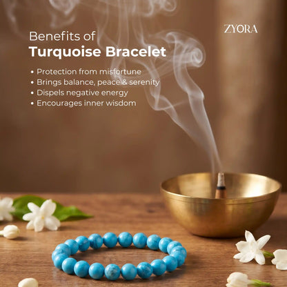 Natural Turquoise Bracelet-For Protection & Balance