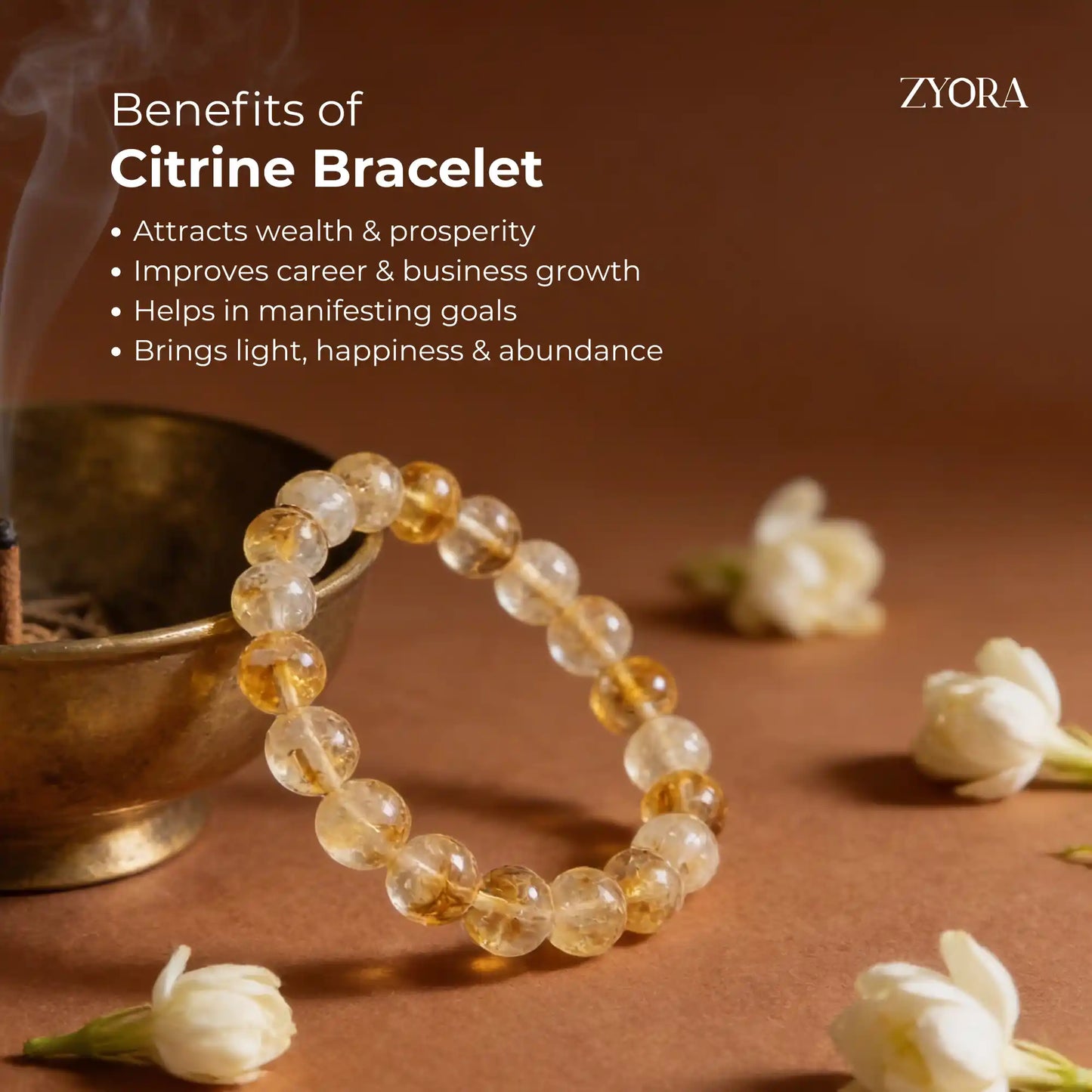 Natural Citrine Bracelet- For Wealth & Prosperity