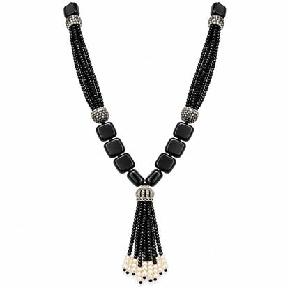 Black Tassel Necklace