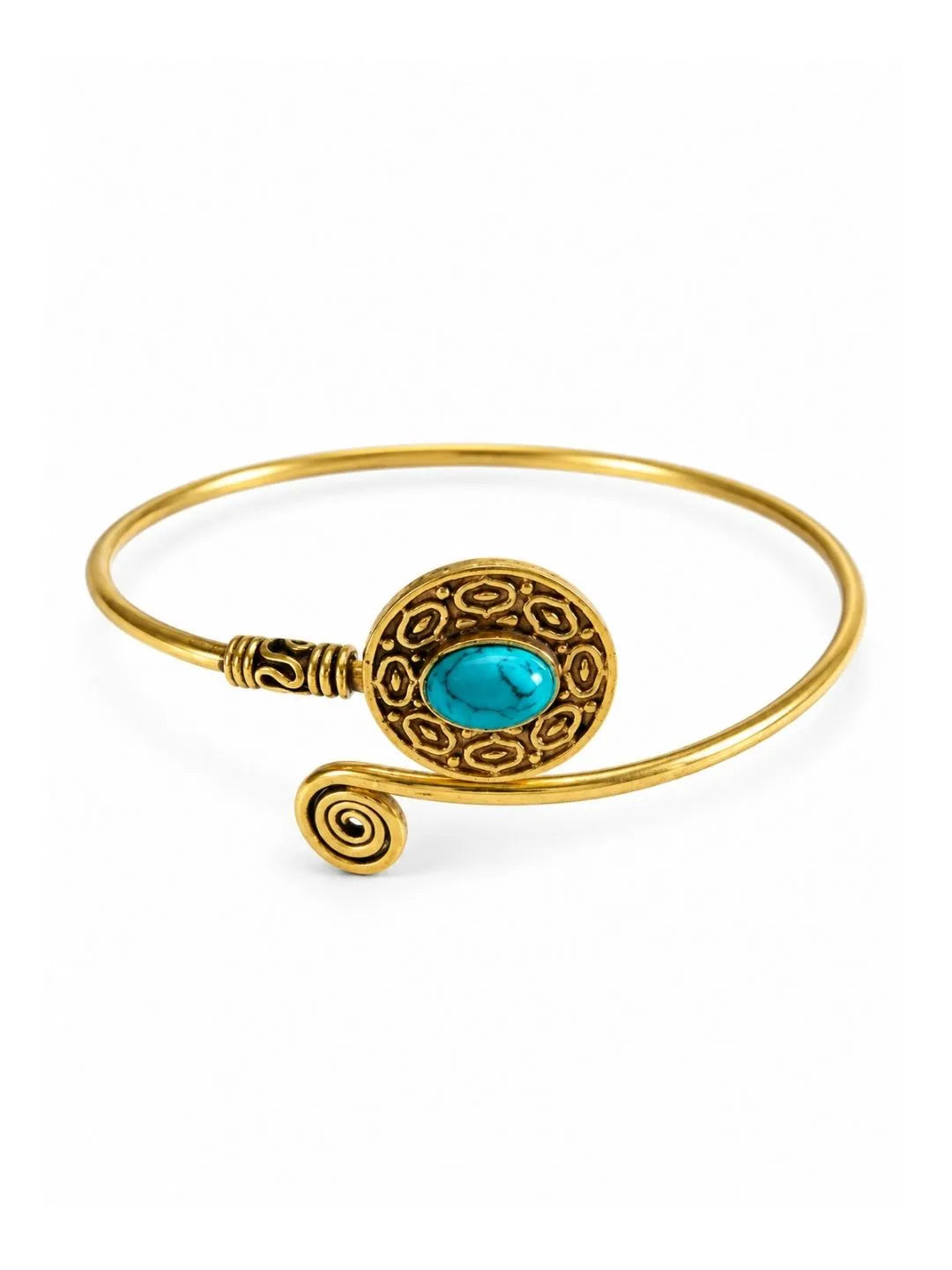 Turquoise Spiral Cuff