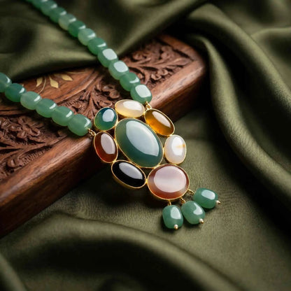 Zareen Green Statement Necklace