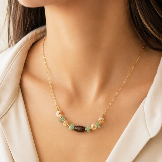 Citrine & Green Aventurine Power Necklace
