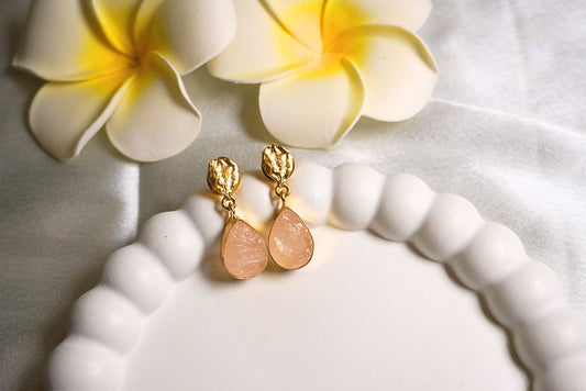 Eira Rose Quartz Earrings