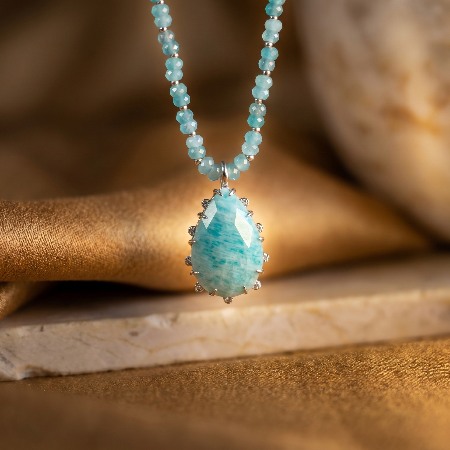 Amazonite Pendant Necklace