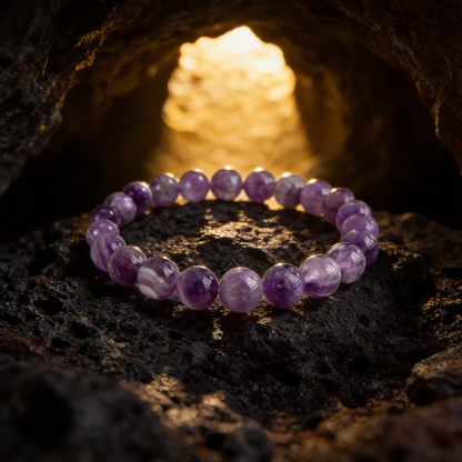Natural Amethyst Bracelet- For Calm Sleep & Stress Relief