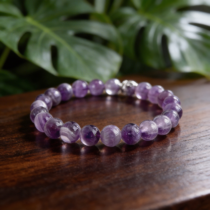 Natural Amethyst Bracelet- For Calm Sleep & Stress Relief