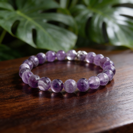 Natural Amethyst Bracelet- For Calm Sleep & Stress Relief