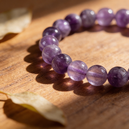 Natural Amethyst Bracelet- For Calm Sleep & Stress Relief