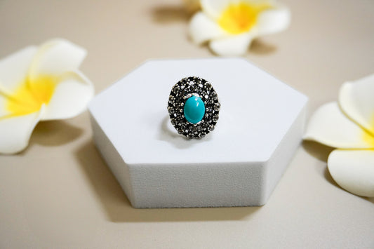 Blue Oxidised Ring-Zyora
