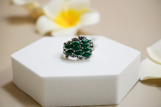 Green Ring-Oxidised Jewellery-Zyora