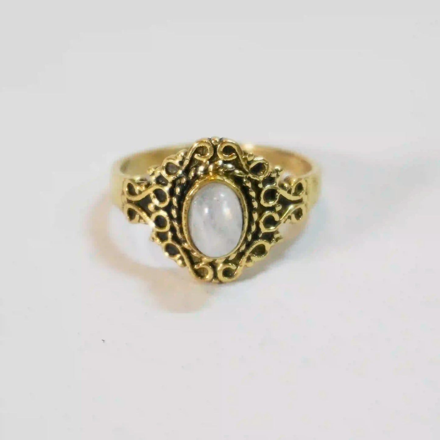 Moonstone Mughal Ring