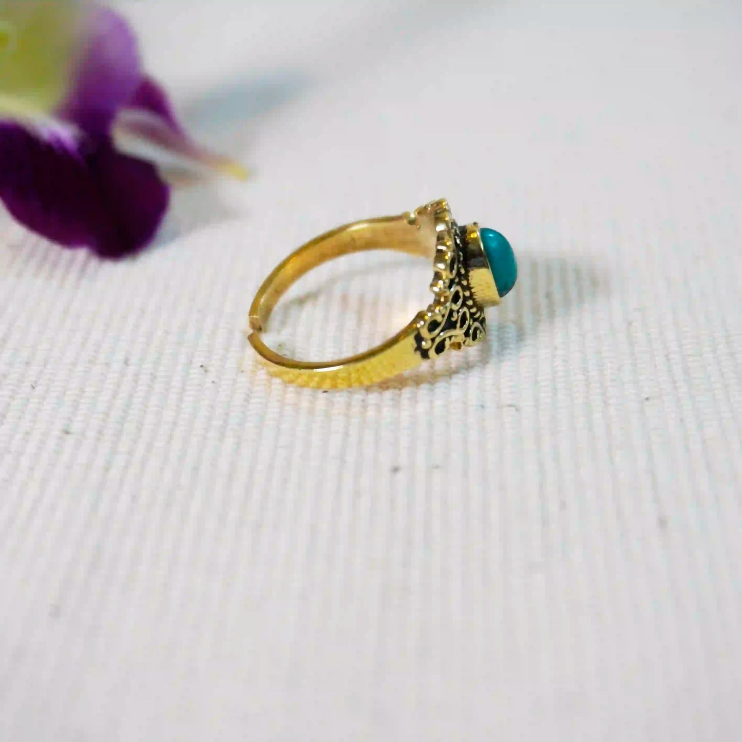 Turquoise Mandala Ring