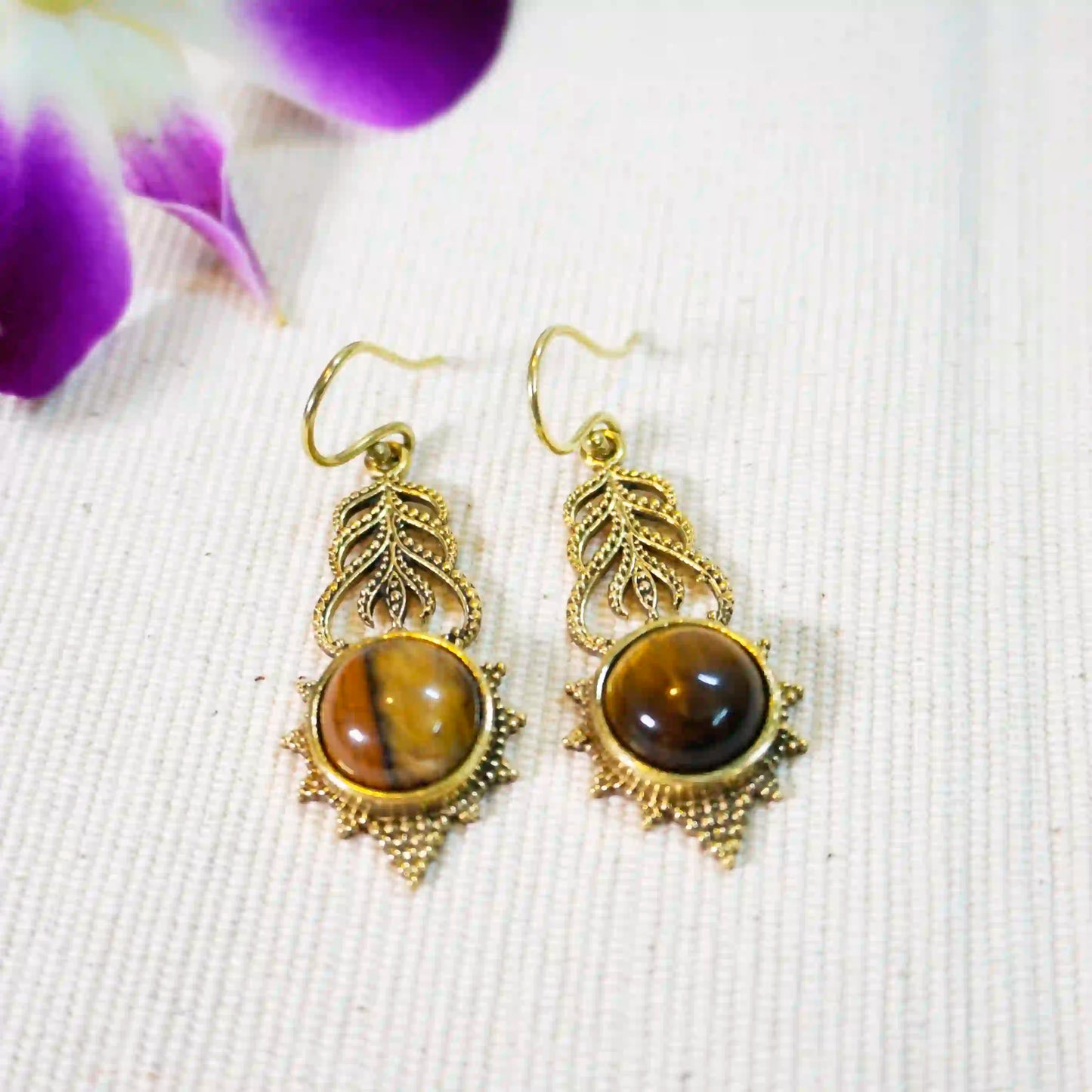Tiger Eye Grace Earrings