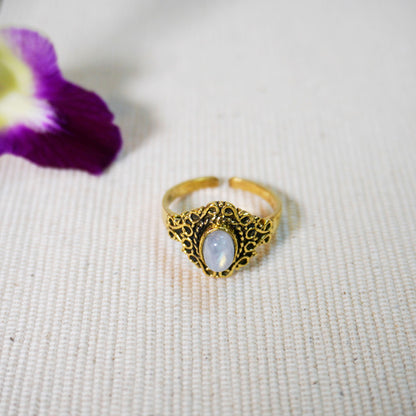 Moonstone Mughal Ring