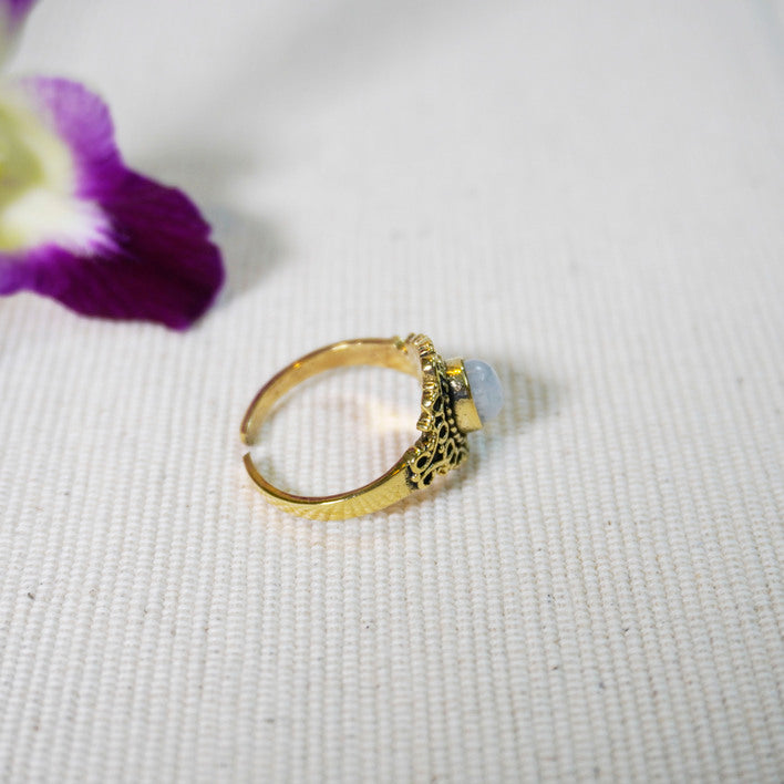 Moonstone Mughal Ring