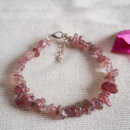 Blush Glow Strawberry Quartz Bracelet