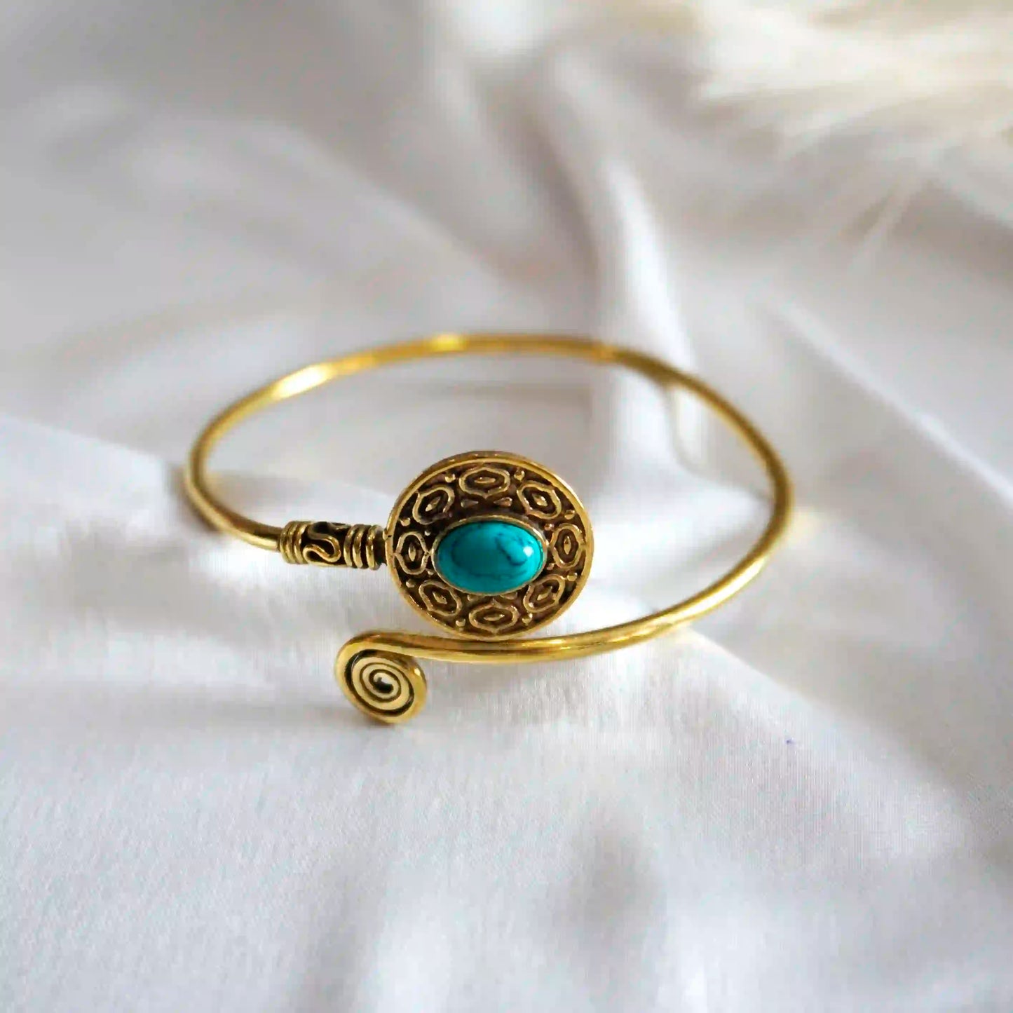 Turquoise Spiral Cuff