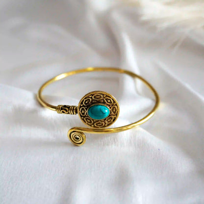 Turquoise Spiral Cuff