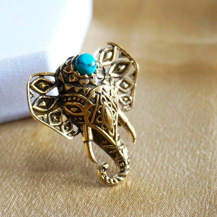 Turquoise Elephant Ring