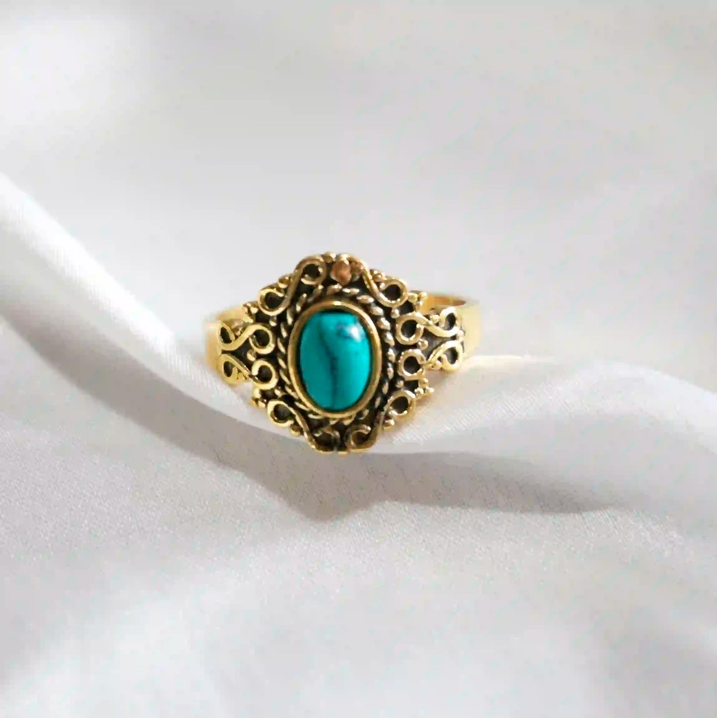 Turquoise Mandala Ring