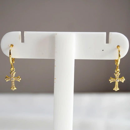Celeste Cross Drops Earrings