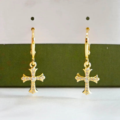 Celeste Cross Drops Earrings