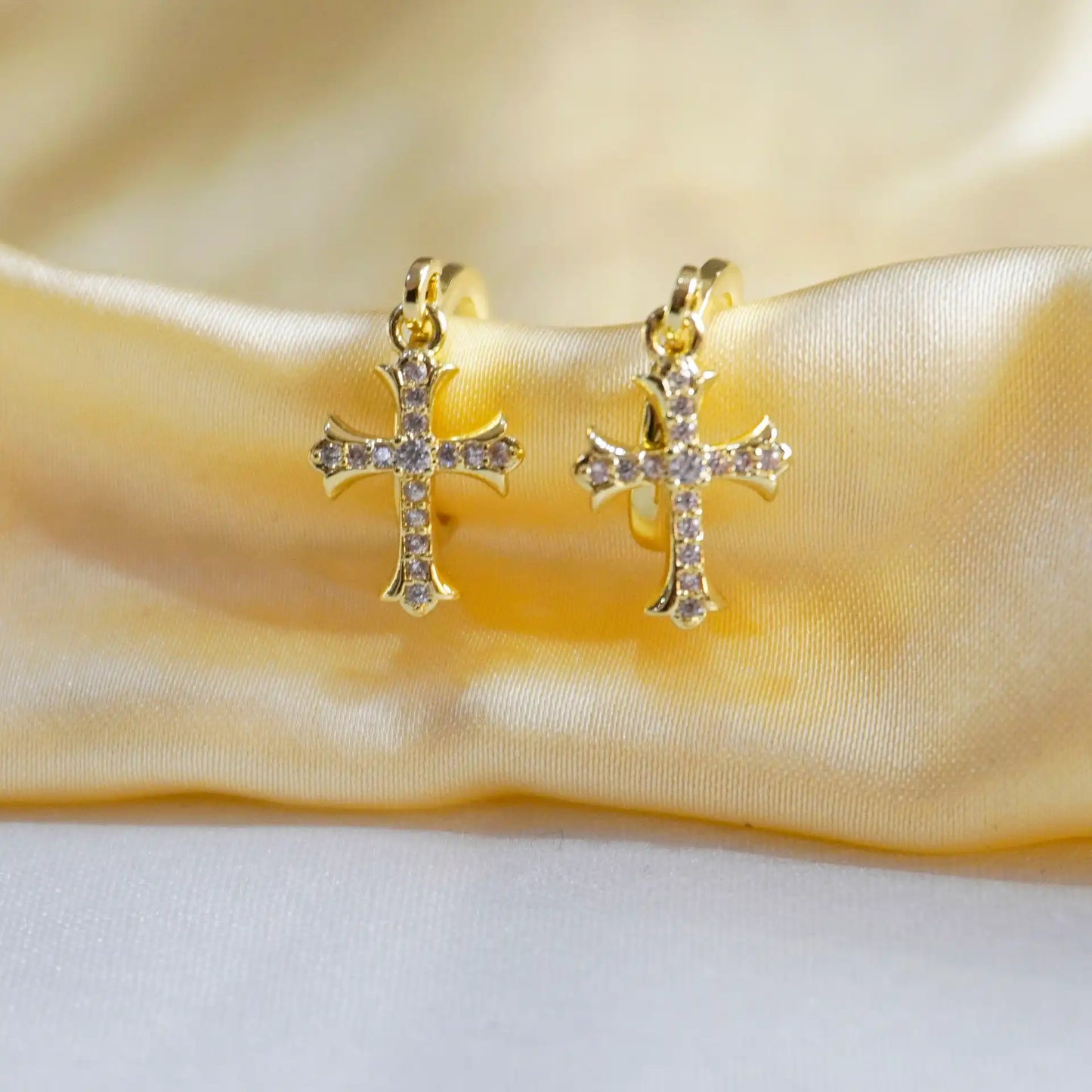 Celeste Cross Drops Earrings