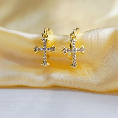 Celeste Cross Drops Earrings