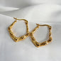 Golden Bamboo Hoop Earrings