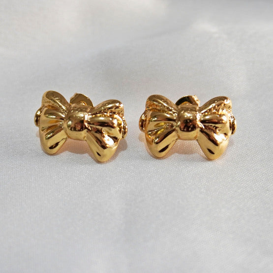 Golden Bow  Anti Tarnish Earrings