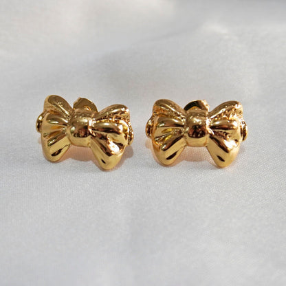 Golden Bow  Anti Tarnish Earrings