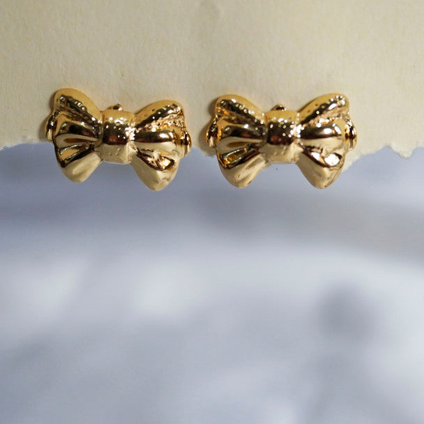 Golden Bow  Anti Tarnish Earrings