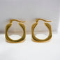Sculpted Gold Hoops  Earrings