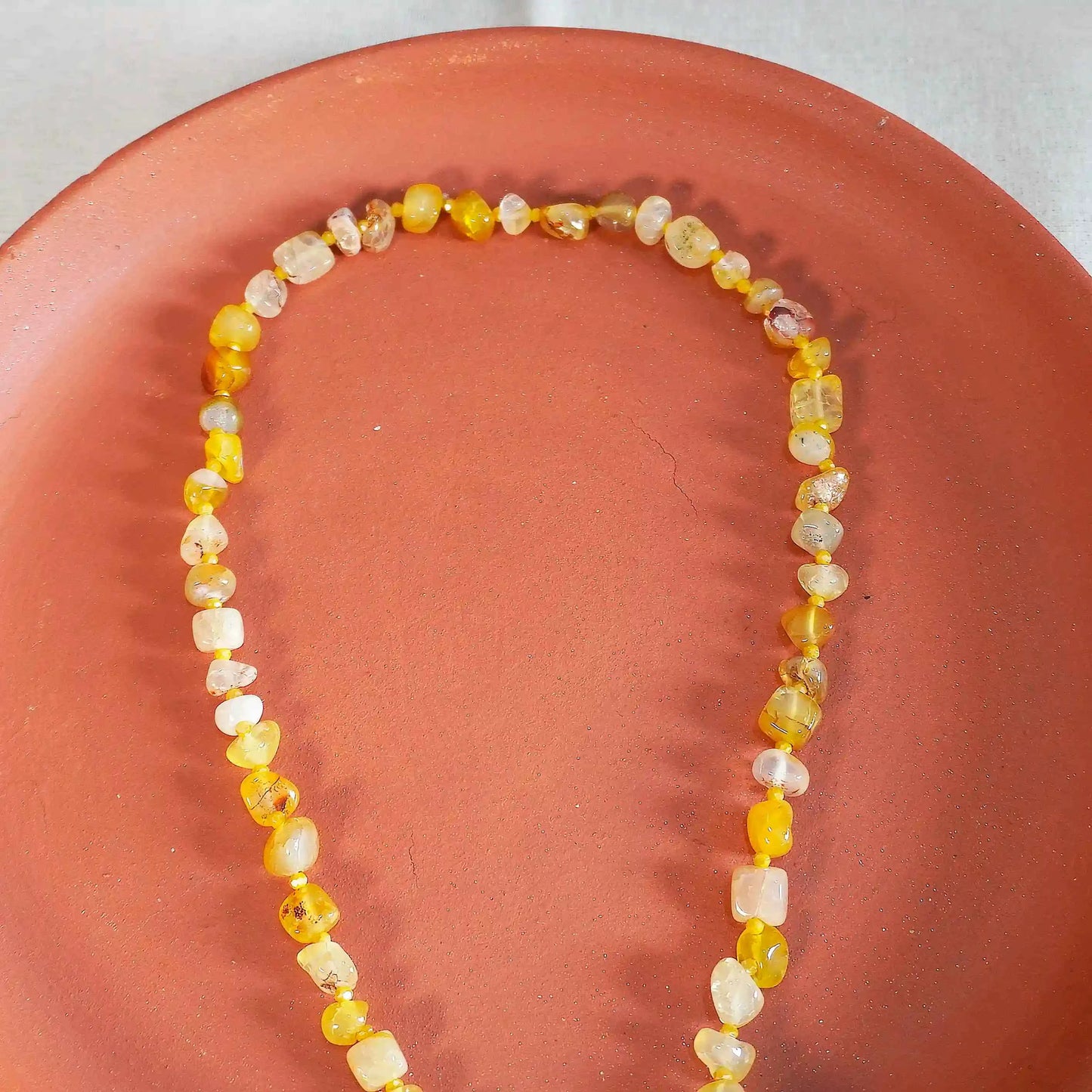 Yellow Tassel Statement Necklace