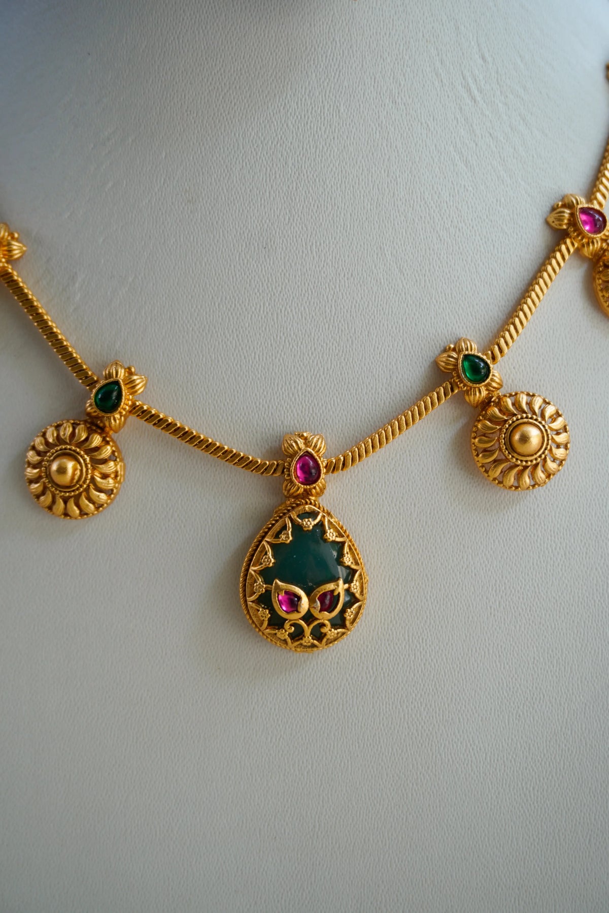 Mint & Ruby Charm Necklace Set (Copy)