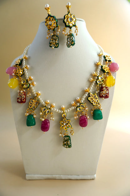Rangrez Pearl Necklace Set