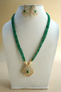 Meher Green AD Necklace Set