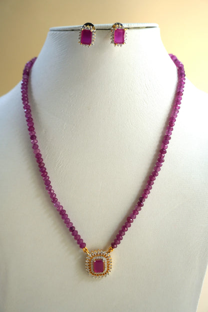 Noor Ruby Necklace Set
