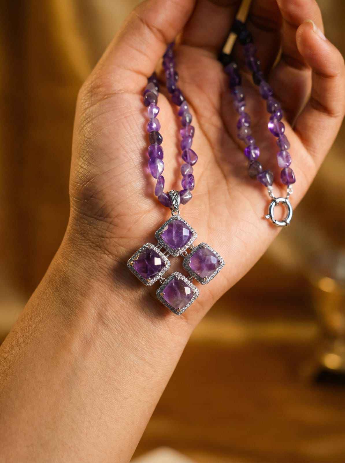 Amethyst Statement Necklace