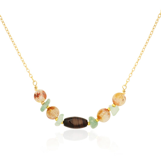 Citrine & Green Aventurine Power Necklace