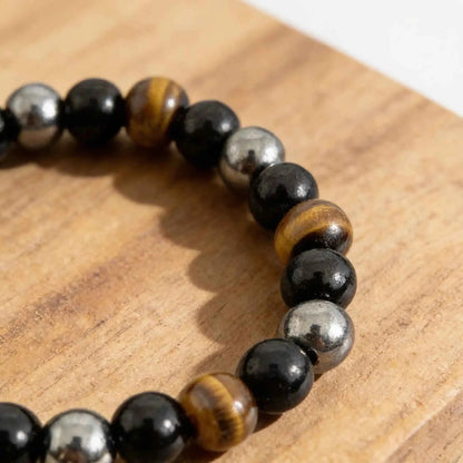 Triple Protection Bracelet | Tiger Eye, Hematite & Sulemani Hakik